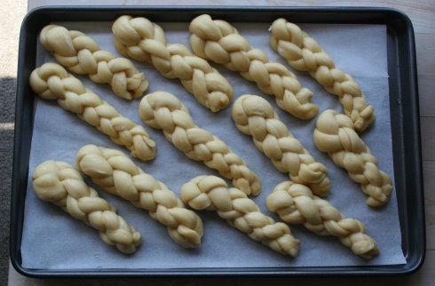 Before: braided egg buns